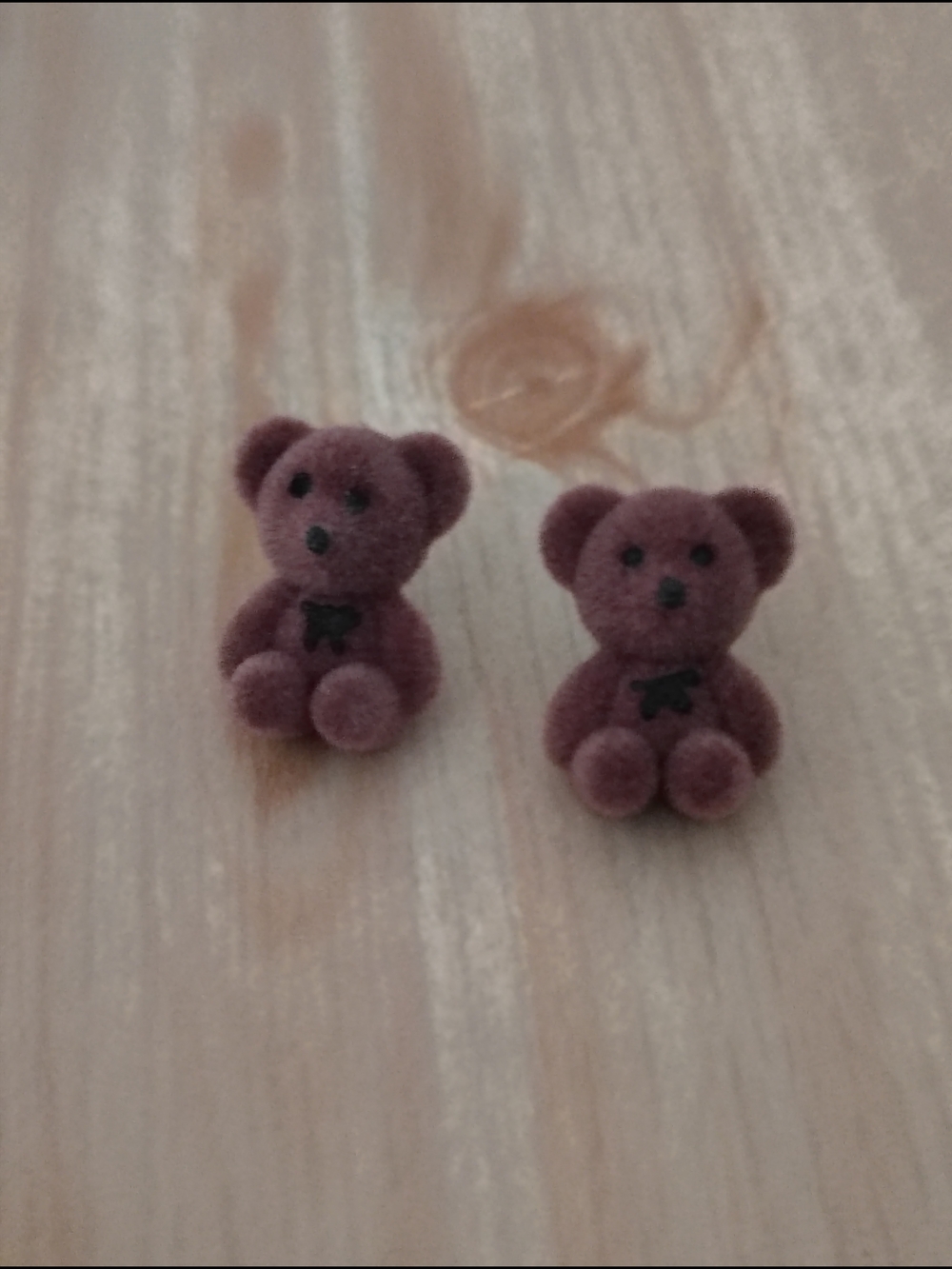 Plush Teddy Bear Stud Earrings